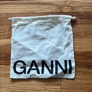 GANNI White Drawstring Bag